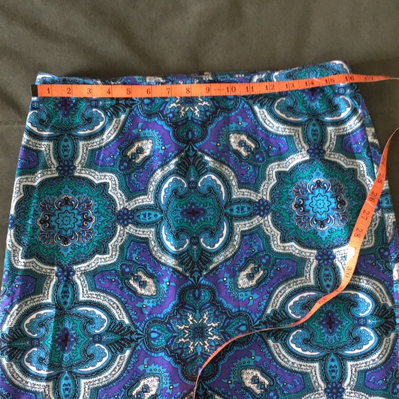 Talbots preppy paisley cotton pencil skirt 8 M - Picture 3 of 10